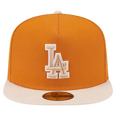 Los Angeles Dodgers New Era Two-Tone Color Pack A-Frame 59FIFTY Fitted Hat - Orange/Light Beige - New Era Online