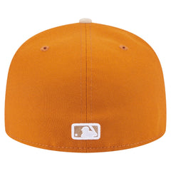 Los Angeles Dodgers New Era Two-Tone Color Pack A-Frame 59FIFTY Fitted Hat - Orange/Light Beige - New Era Online