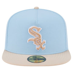 Chicago White Sox New Era Two-Tone Color Pack A-Frame 59FIFTY Fitted Hat - Light Blue/Cream - New Era Lifestyle