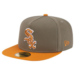 Chicago White Sox New Era Two-Tone Color Pack A-Frame 59FIFTY Fitted Hat - Olive/Orange - New Era on Sale