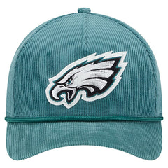 Philadelphia Eagles New Era Cord Corduroy 9FORTY A-Frame Adjustable Hat Midnight Green