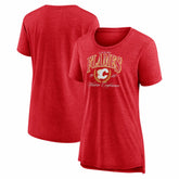 Calgary Flames Women's Reign Supreme Tri-Blend T-Shirt - Red - NHL 202742481
