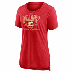 Calgary Flames Women's Reign Supreme Tri-Blend T-Shirt - Red - NHL 202742481