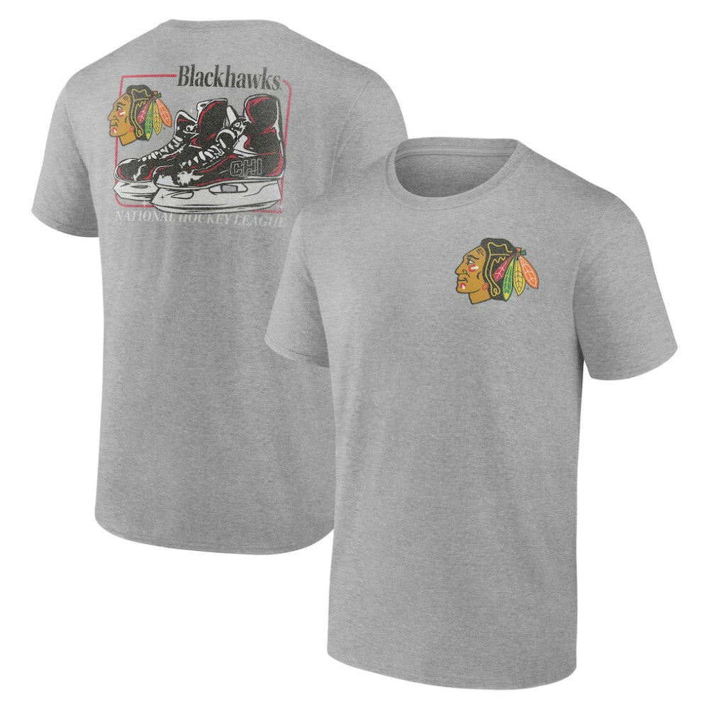 Chicago Blackhawks Glory Skates T-Shirt - Heather Gray - NHL 202742496
