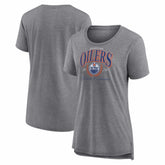 Edmonton Oilers Women's Reign Supreme Tri-Blend T-Shirt - Gray - NHL 202742520