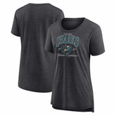 San Jose Sharks Women's Reign Supreme Tri-Blend T-Shirt - Gray - NHL 202742590