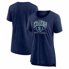 Seattle Kraken Women's Reign Supreme Tri-Blend T-Shirt - Deep Sea Blue - NHL 202742593