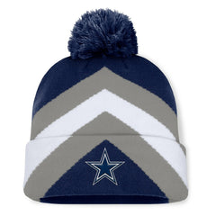 Fanatics Dallas Cowboys Women's Cornerback Cuffed Knit Hat with Pom Navy