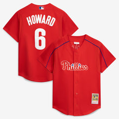 Ryan Howard Philadelphia Phillies Mitchell & Ness Cooperstown Collection Batting Practice Jersey - Red - Mitchell & Ness Sale