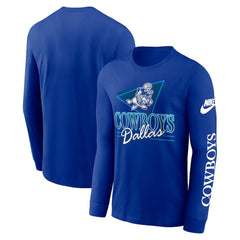 Nike Dallas Cowboys Rewind Long Sleeve T-Shirt Royal