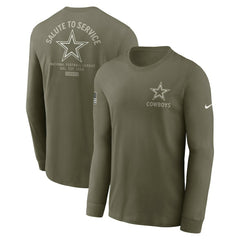 Nike Dallas Cowboys 2025 Salute to Service Sideline Long Sleeve T-Shirt Olive