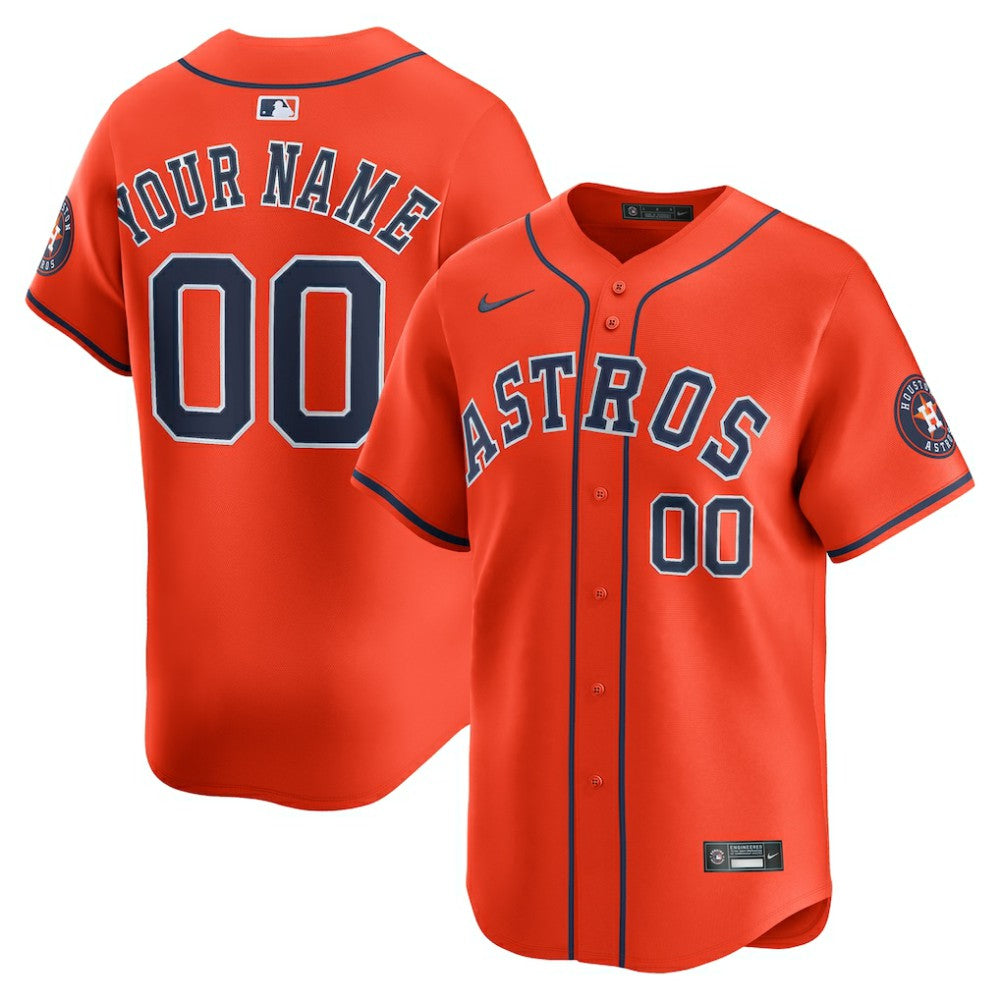Houston Astros Nike Alternate Limited Custom Jersey - Orange - Nike Lifestyle
