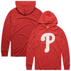 Philadelphia Phillies Homage Lightweight Raglan Tri-Blend Pullover Hoodie - Red - MLB on Sale