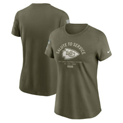 Nike Kansas City Chiefs Women's 2025 Salute to Service Sideline T-Shirt Olive