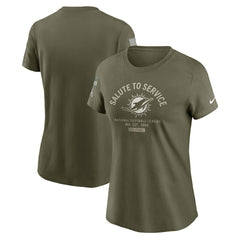 Nike Miami Dolphins Women's 2025 Salute to Service Sideline T-Shirt Olive