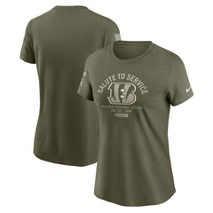 Nike Cincinnati Bengals Women's 2025 Salute to Service Sideline T-Shirt Olive