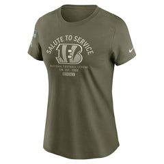 Nike Cincinnati Bengals Women's 2025 Salute to Service Sideline T-Shirt Olive