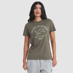 Nike Detroit Lions Women's 2025 Salute to Service Sideline T-Shirt Olive