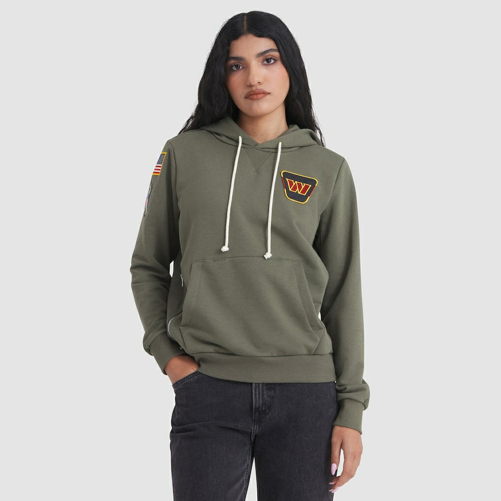 Nike Washington Commanders Women's 2025 Salute to Service Sideline Standard Issue Dri-FIT Hoodie Olive