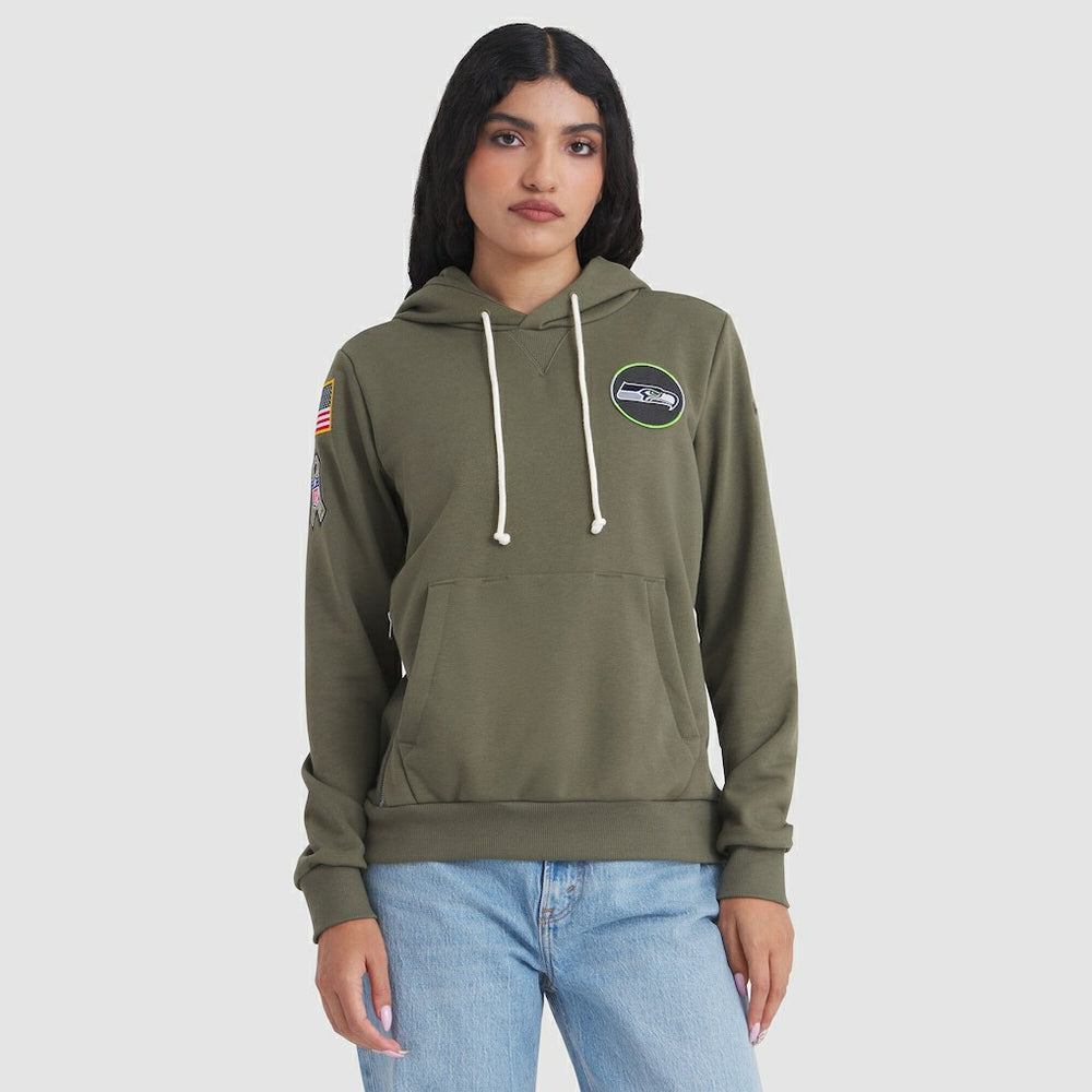 Nike Seattle Seahawks Women's 2025 Salute to Service Sideline Standard Issue Dri-FIT Hoodie Olive
