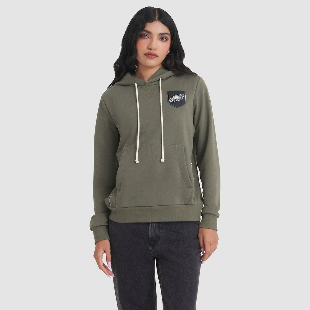 Nike Philadelphia Eagles Women's 2025 Salute to Service Sideline Standard Issue Dri-FIT Hoodie Olive