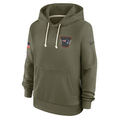 Nike New England Patriots Women's 2025 Salute to Service Sideline Standard Issue Dri-FIT Hoodie Olive