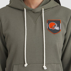 Nike Cleveland Browns Women's 2025 Salute to Service Sideline Standard Issue Dri-FIT Hoodie Olive