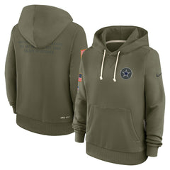 Nike Dallas Cowboys Women's 2025 Salute to Service Sideline Standard Issue Dri-FIT Hoodie Olive