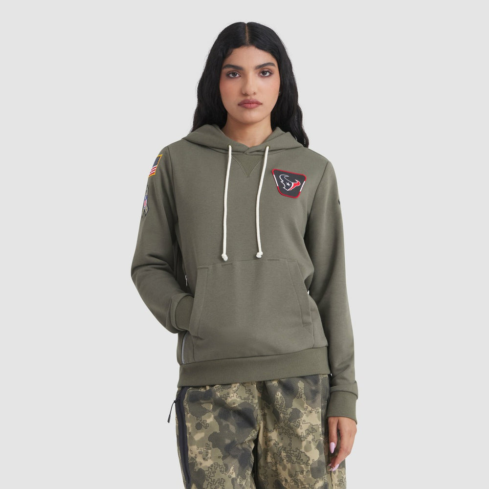 Nike Houston Texans Women's 2025 Salute to Service Sideline Standard Issue Dri-FIT Hoodie Olive