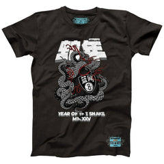 Brooklyn Nets NBALab x Hyperfly Unisex Year of the Snake Lunar New Year Collection T-Shirt Heather Black