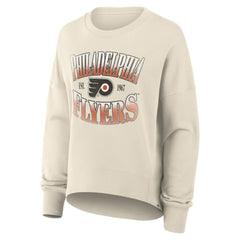 Philadelphia Flyers Fanatics Women's Oversized Slice Pullover Sweatshirt - Cream - NHL 202756614