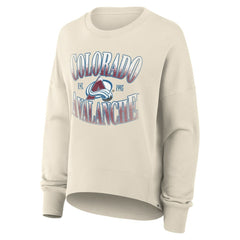 Colorado Avalanche Fanatics Women's Oversized Slice Pullover Sweatshirt - Cream - NHL 202756628