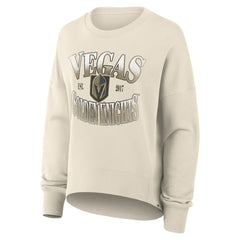 Vegas Golden Knights Fanatics Women's Oversized Slice Pullover Sweatshirt - Cream - NHL 202756638