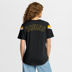 Boston Bruins Fanatics Women's Offside Athena T-Shirt - Black - NHL 202756707