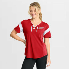 Detroit Red Wings Fanatics Women's Offside Athena T-Shirt - Red - NHL 202756714