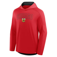 Chicago Blackhawks Fanatics Penalty Shot Long Sleeve Hoodie T-Shirt - Red - NHL 202756726