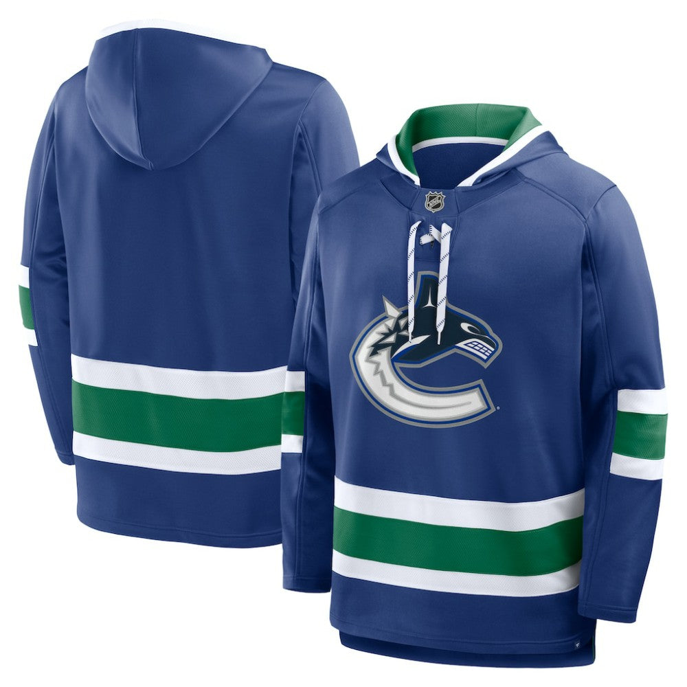 Vancouver Canucks Fanatics Prime Time Fleece Hoodie - Blue - NHL 202756762