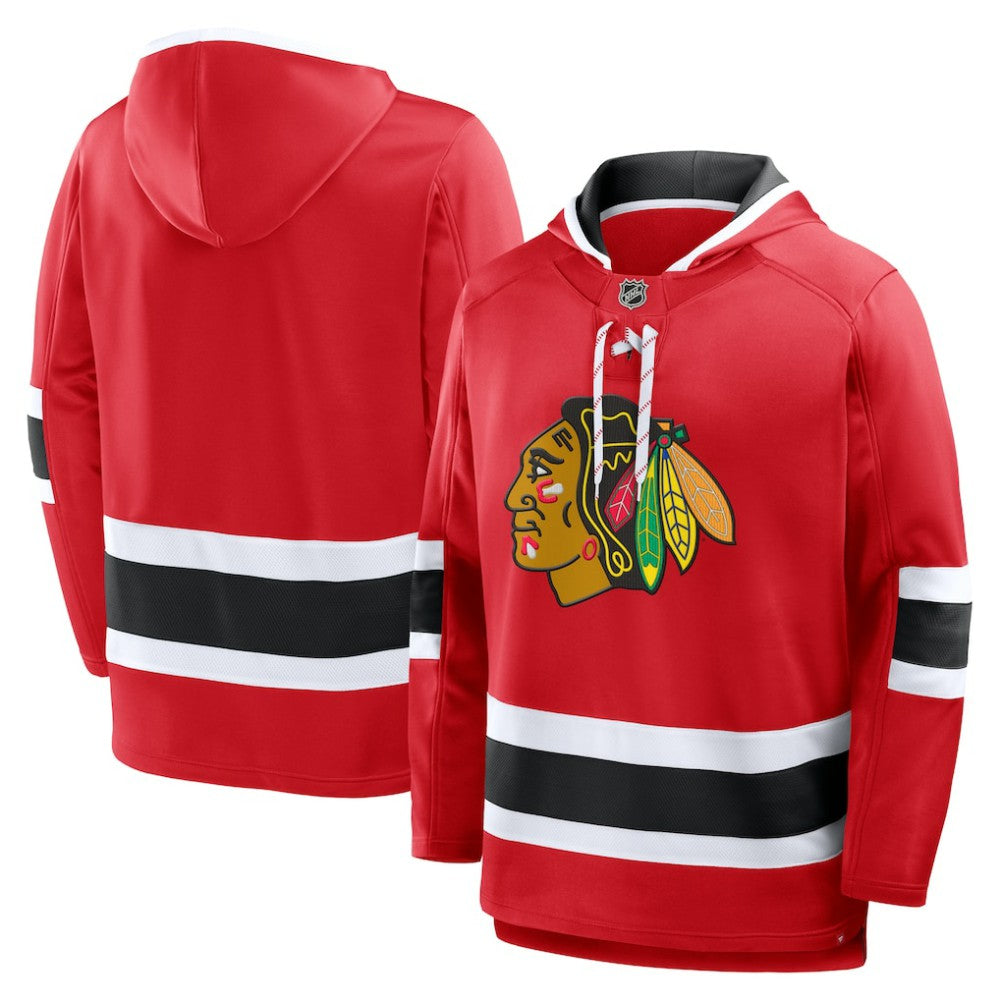 Chicago Blackhawks Fanatics Prime Time Fleece Hoodie - Red - NHL 202756771