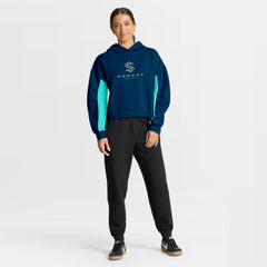 Seattle Kraken Fanatics Women's Back Check Boxy Hoodie - Navy - NHL 202756862
