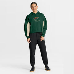 Minnesota Wild Fanatics Women's Back Check Boxy Hoodie - Green - NHL 202756863