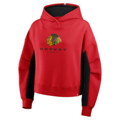Chicago Blackhawks Fanatics Women's Back Check Boxy Hoodie - Red - NHL 202756868