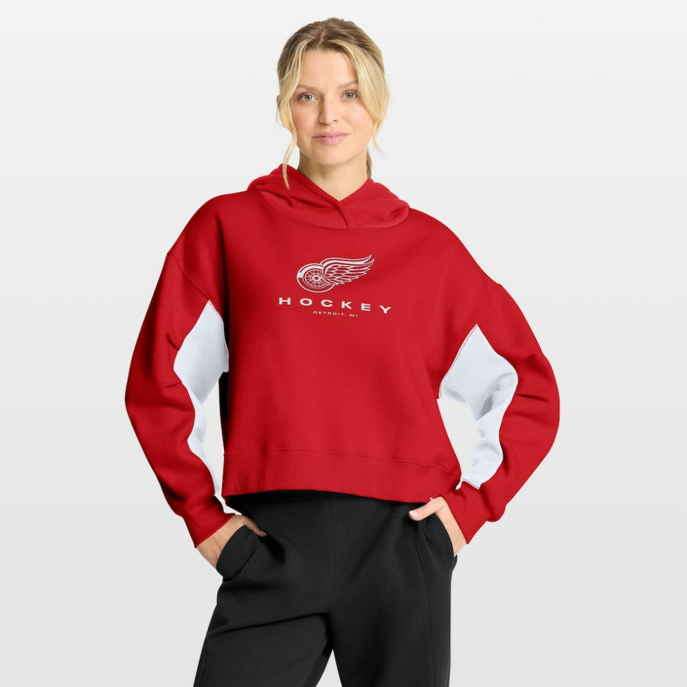 Detroit Red Wings Fanatics Women's Back Check Boxy Hoodie - Red - NHL 202756871