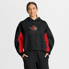 Ottawa Senators Fanatics Women's Back Check Boxy Hoodie - Black - NHL 202756872