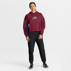 Colorado Avalanche Fanatics Women's Back Check Boxy Hoodie - Burgundy - NHL 202756873