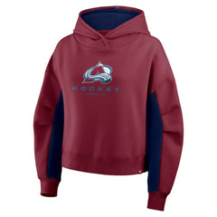 Colorado Avalanche Fanatics Women's Back Check Boxy Hoodie - Burgundy - NHL 202756873