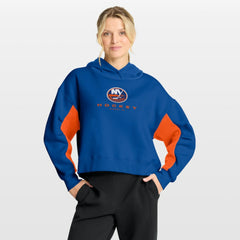 New York Islanders Fanatics Women's Back Check Boxy Hoodie - Royal - NHL 202756880