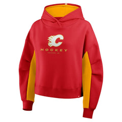 Calgary Flames Fanatics Women's Back Check Boxy Hoodie - Red - NHL 202756891