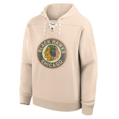 Chicago Blackhawks Fanatics Vintage Hoodie - Cream - NHL 202756959