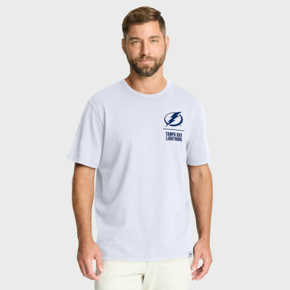 Tampa Bay Lightning Fanatics Crash The Net Legacy T-Shirt - White - NHL 202756997