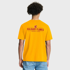 Calgary Flames Fanatics Crash The Net Legacy T-Shirt - Gold - NHL 202757004